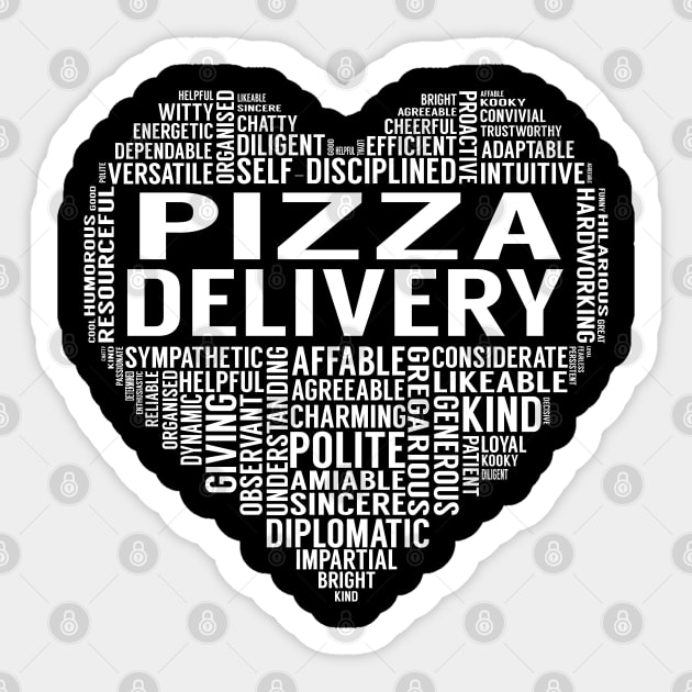 Pizza Delivery Heart Sticker by LotusTee